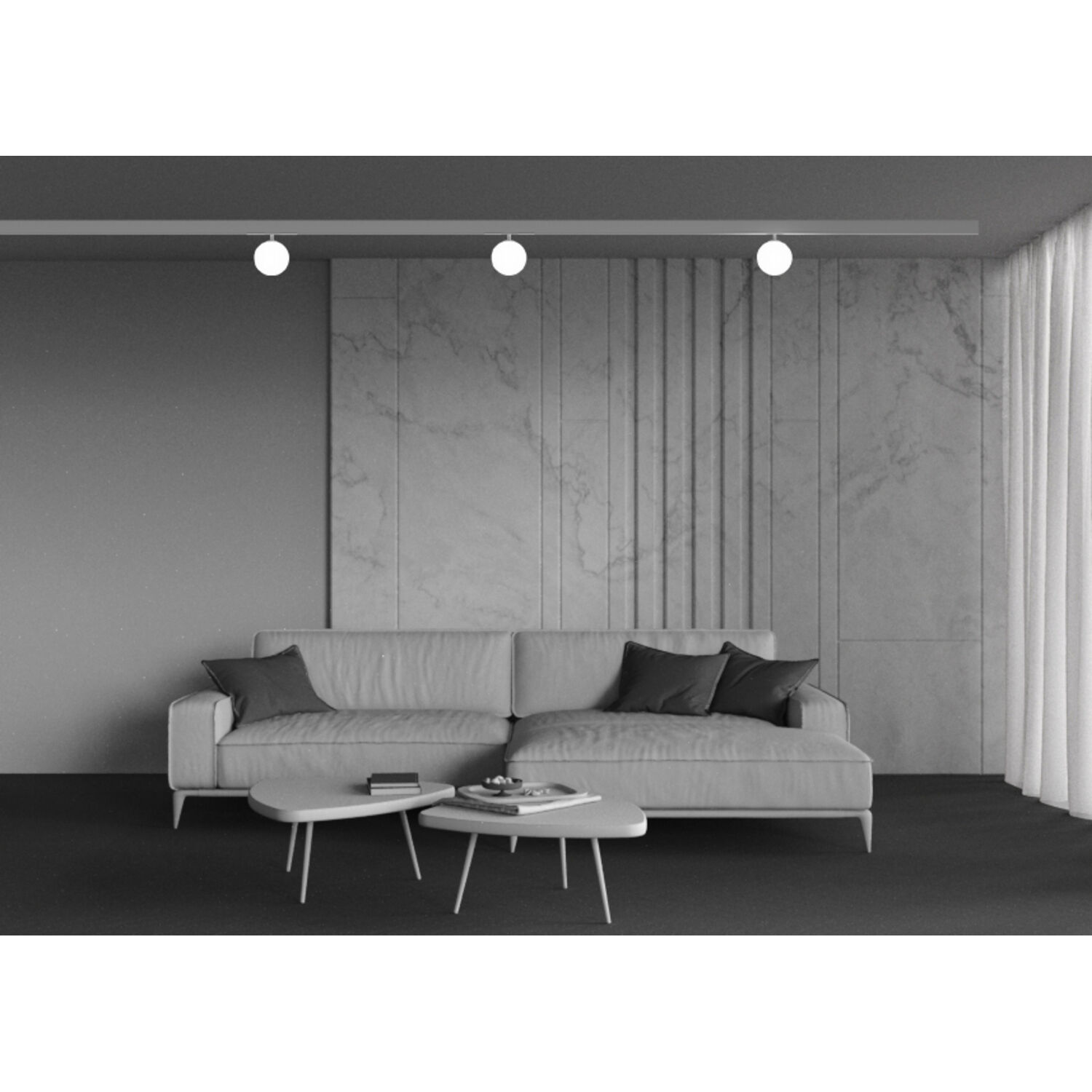 Трековый светильник Maytoni Luna TR038-4-5WTW-DD-W, арматура белая    - фото 1
