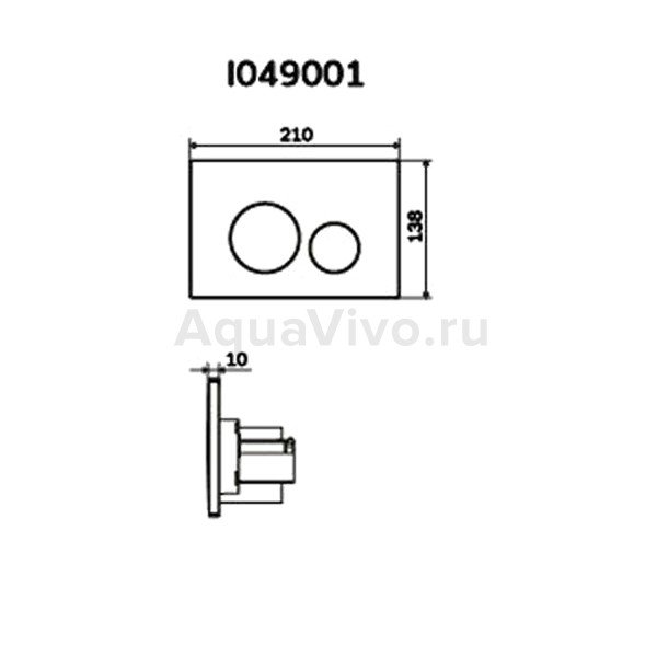 Кнопка смыва AM.PM Pro L I049001 для унитаза, цвет белый - фото 1