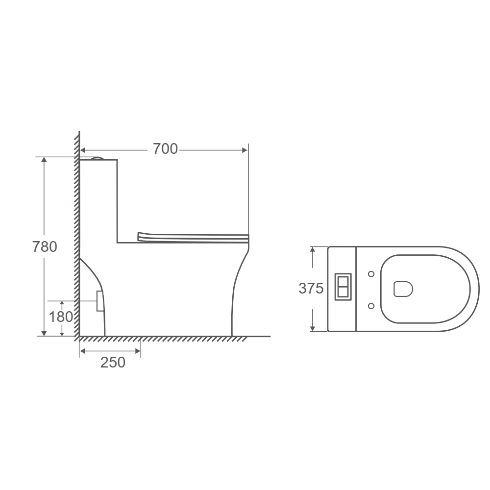 Унитаз-моноблок Joki Palace T JK86382100 напольный, безободковый, смыв Торнадо, с сиденьем микролифт, цвет белый