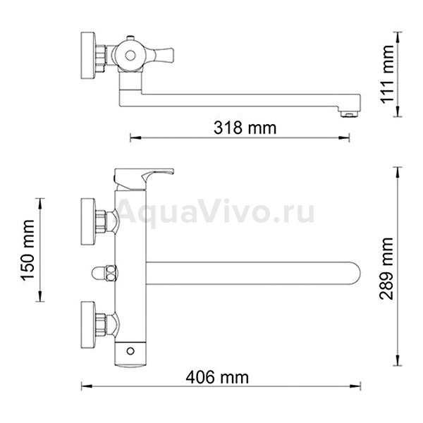 Смеситель WasserKRAFT Berkel 4802L для ванны с душем, цвет хром