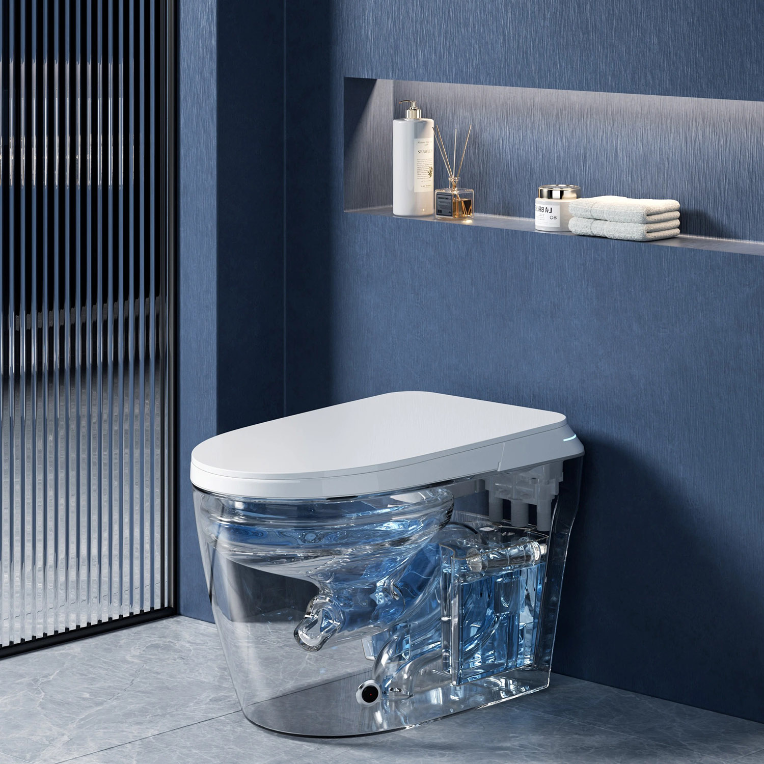 Унитаз CeruttiSPA Mirella Smart CT10615 приставной, с импульсным смывом, с сиденьем микролифт, цвет белый - фото 1