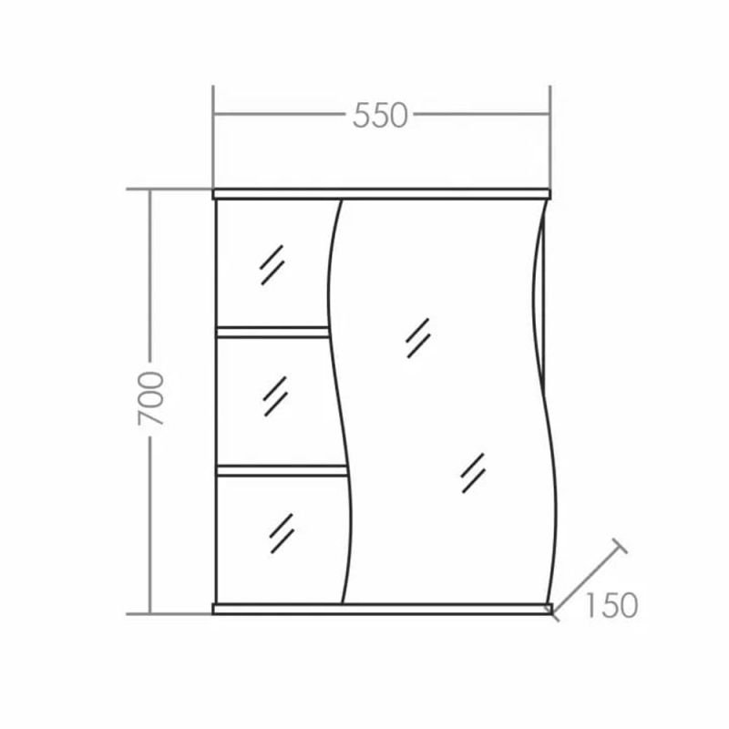 Мебель для ванной Санта Уют 55 напольная, с ящиками, цвет белый