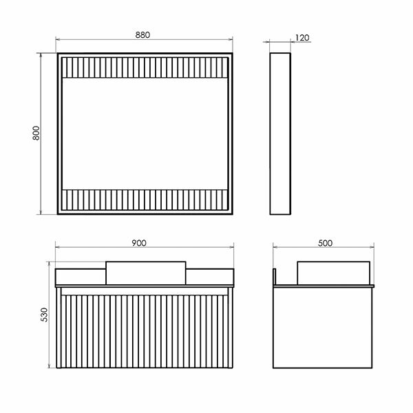 Зеркало Comforty Марсель 90x80, с подсветкой, цвет белый матовый - фото 1