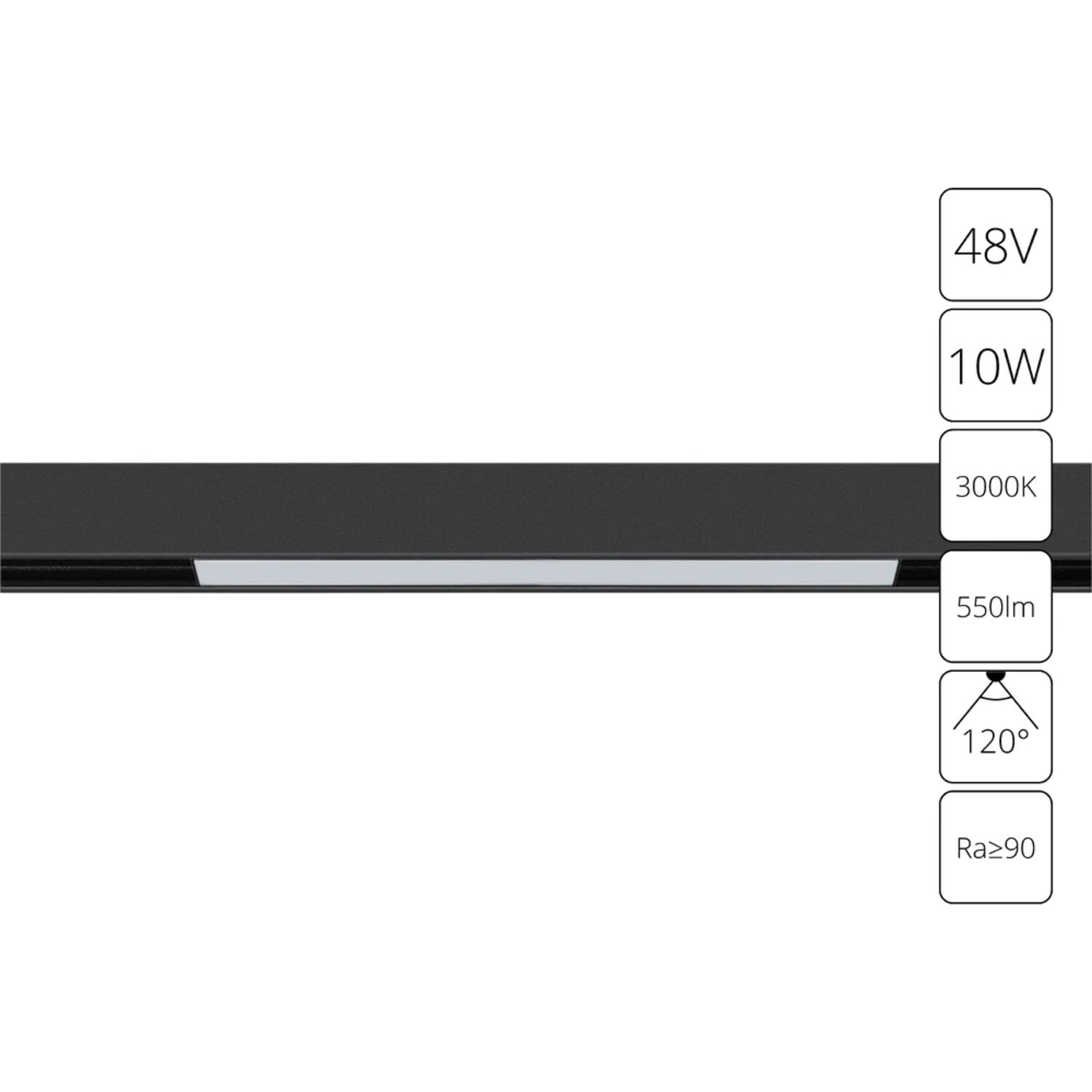 Магнитный трековый светильник Arte Lamp Linea A4672PL-1BK, арматура черная   