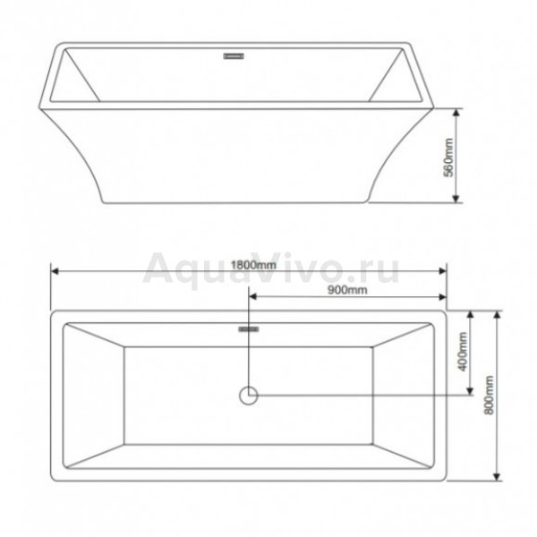 Ванна Grossman GR-1901 180x80 акриловая, отдельностоящая - фото 1