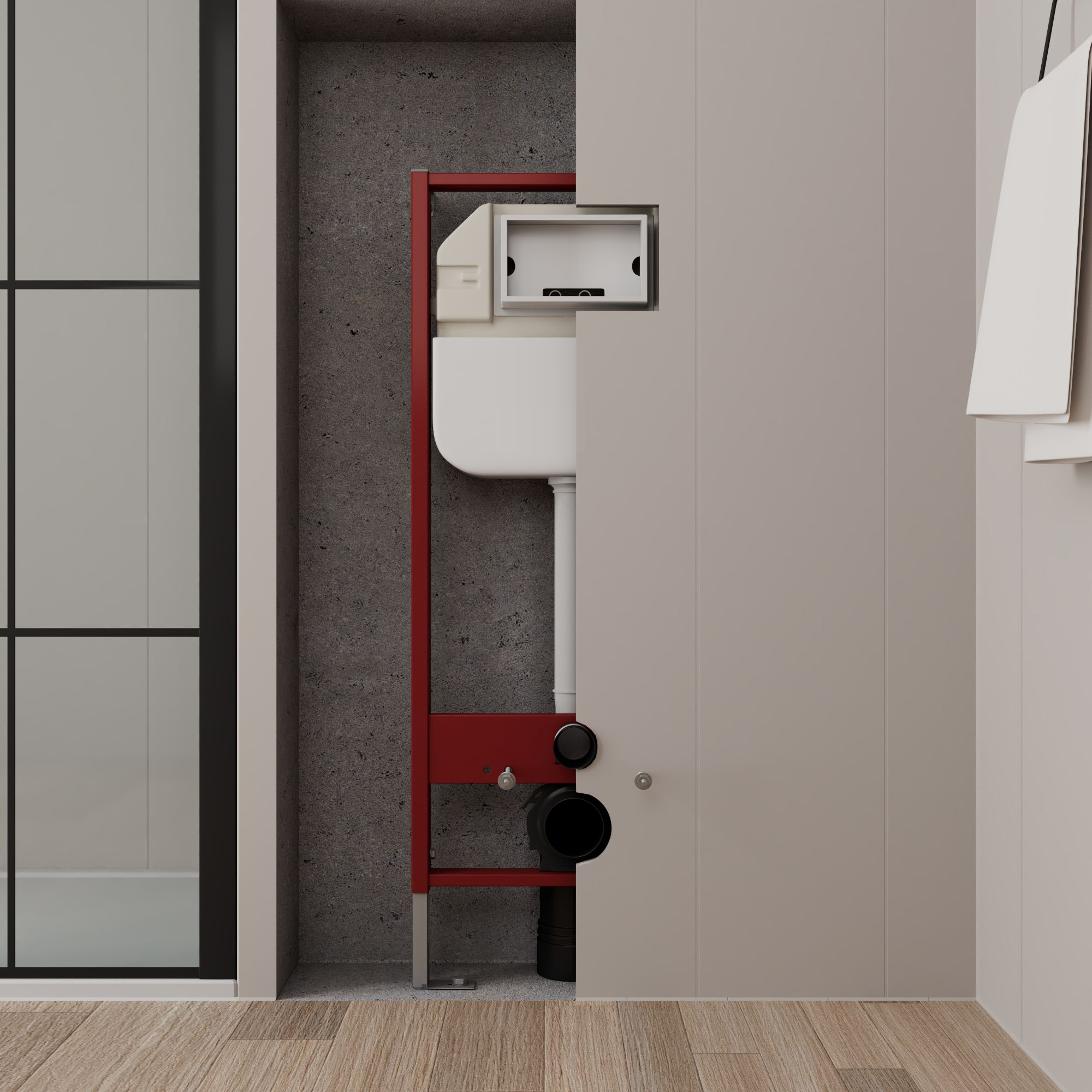 Комплект: Инсталляция JK45045+Кнопка JK207550 золото+Stella JK1061016 белый унитаз