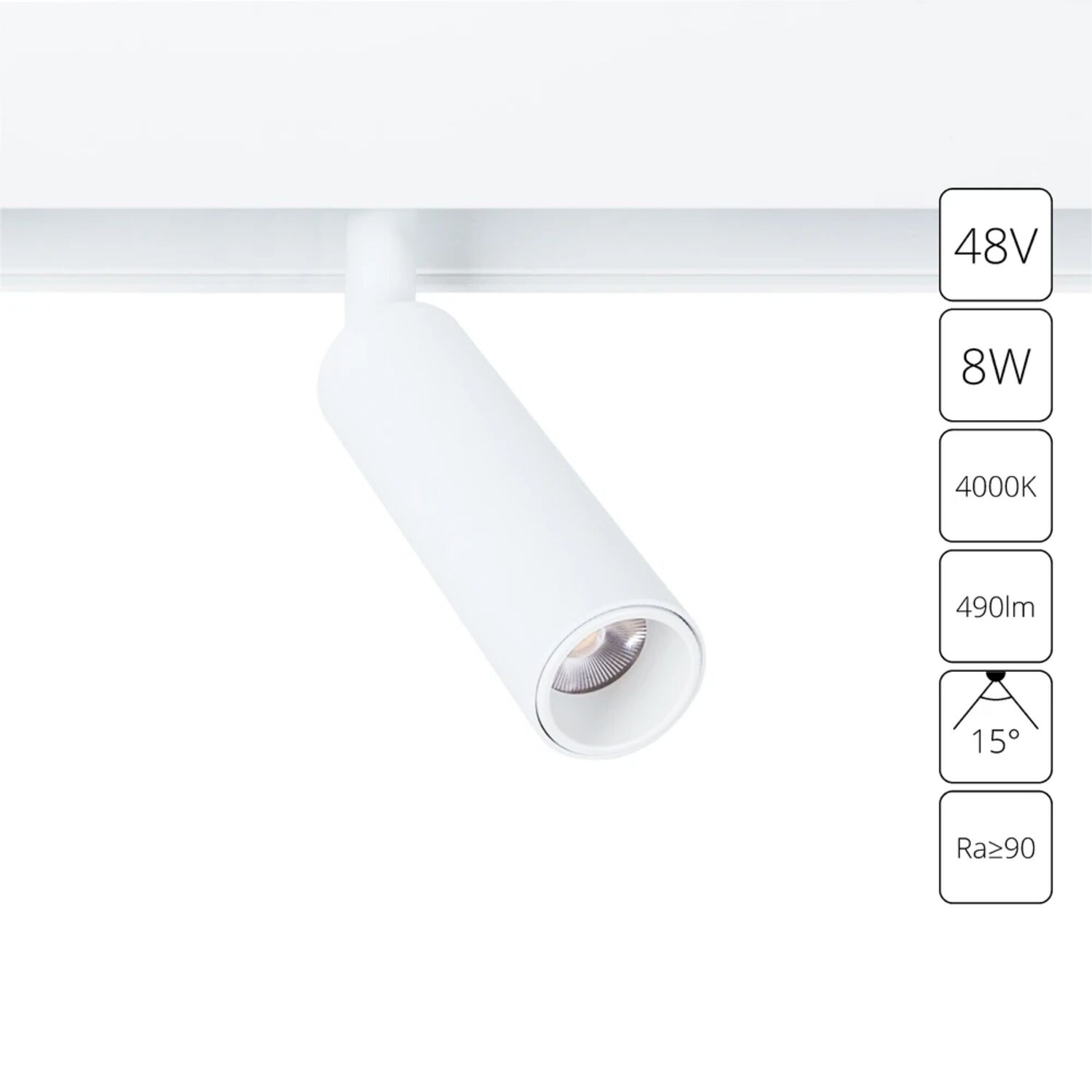 Магнитный трековый светильник Arte Lamp Linea A4660PL-1WH, арматура белый 