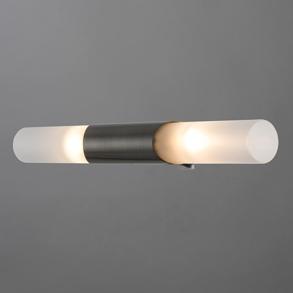 Настенный светильник Arte Lamp Aqua A2470AP-2SS, арматура серебро, плафоны стекло белое, 45х8 см