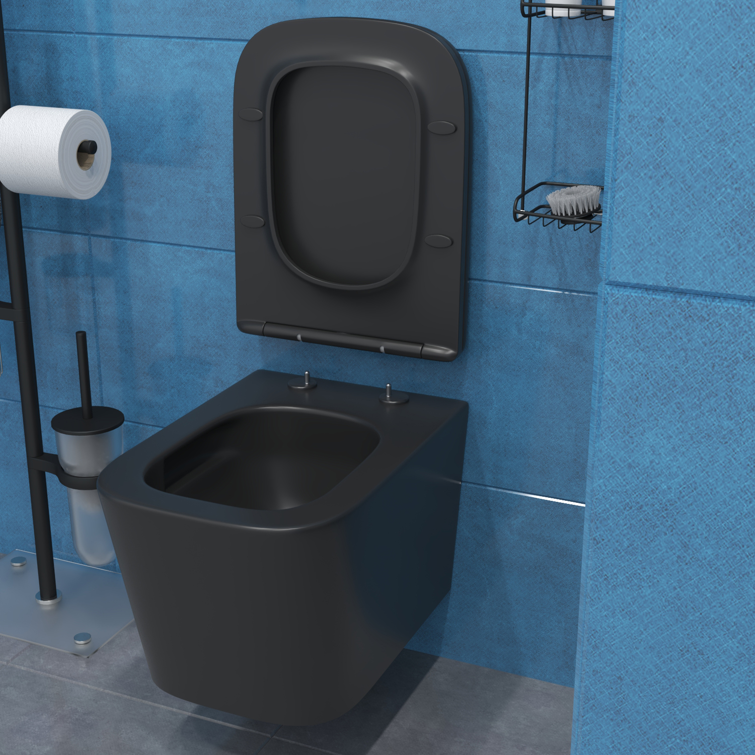 Комплект: Инсталляция AM.PM Pro I012704+Кнопка I049051 хром+JOKI Verna T JK0711055MB черный унитаз, смыв торнадо