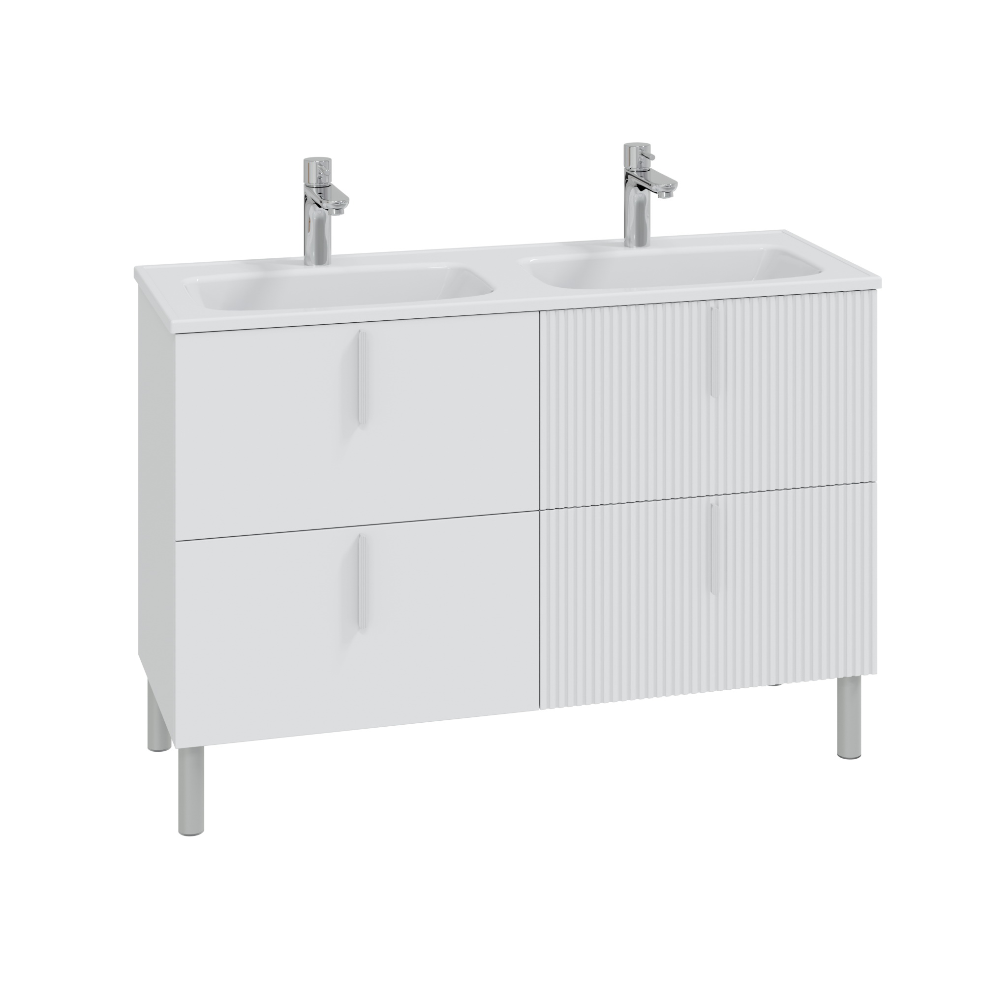 Тумба под раковину Санта Вега 120, цвет белый