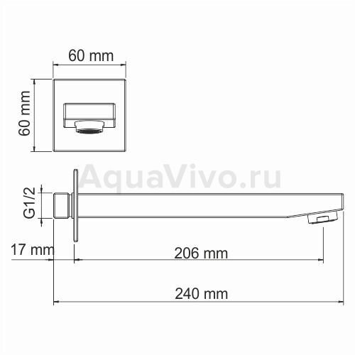 Излив WasserKRAFT A091, цвет хром - фото 1