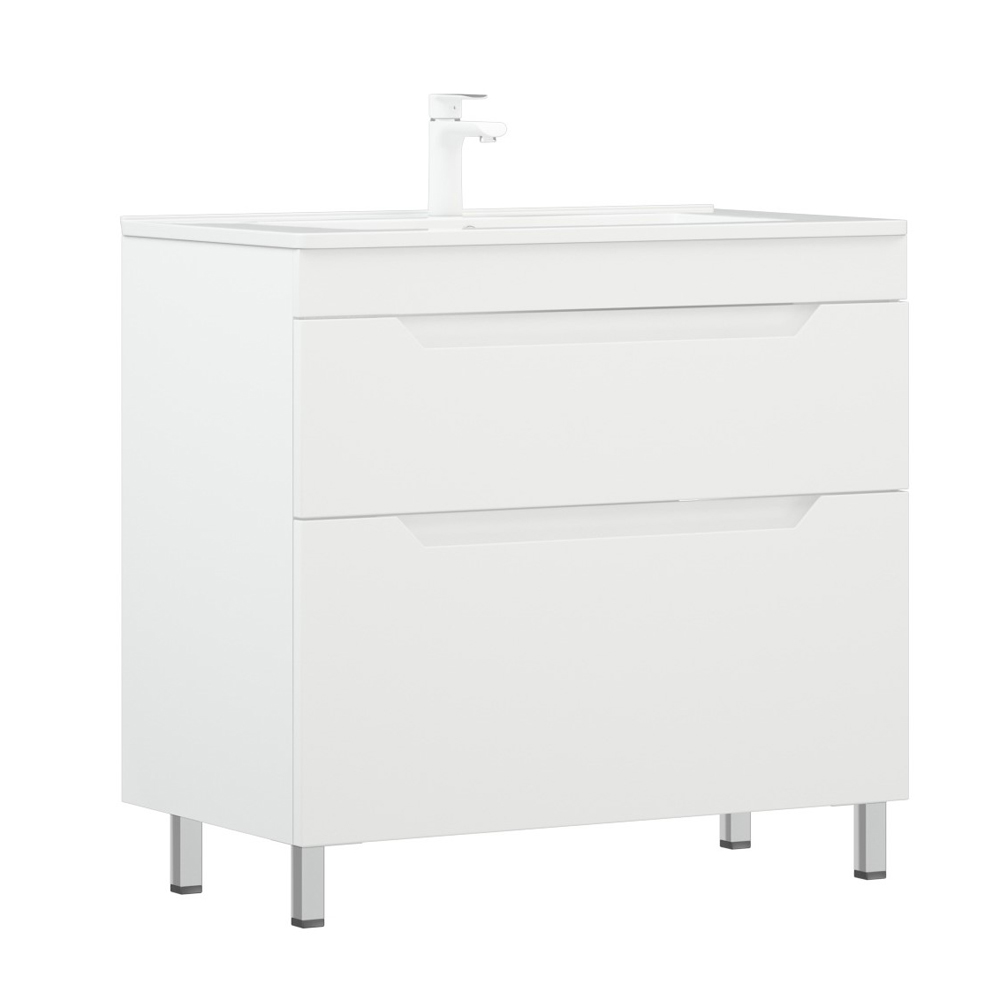Тумба под раковину Corozo Юта 85, напольная, цвет белый - фото 1