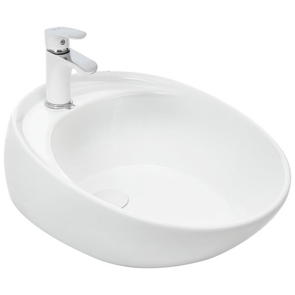 Раковина Weltwasser SK Elbach 1037 накладная, 59x38 см, цвет белый глянец
