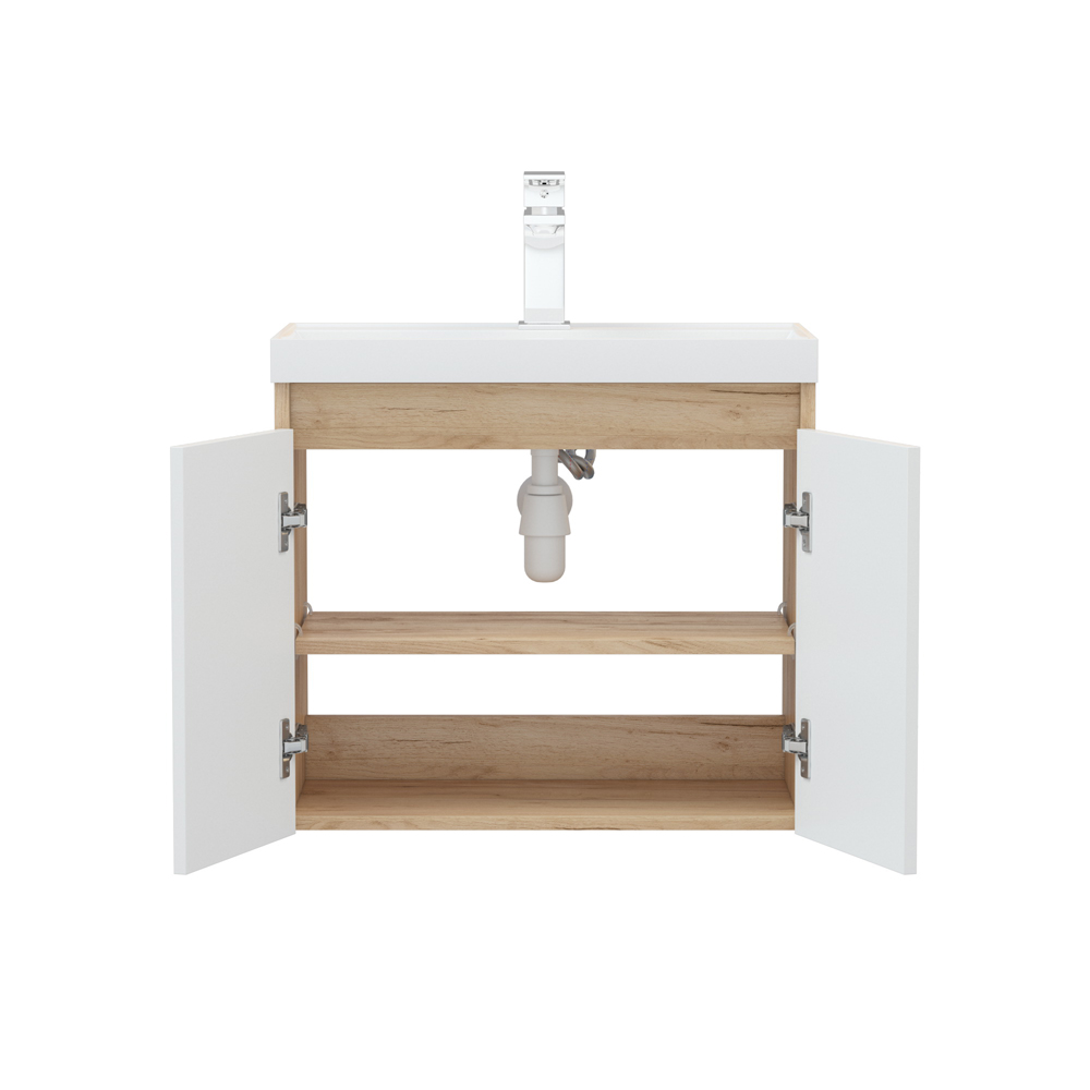 Тумба под раковину Corozo Блисс 60, цвет дуб крафт/белый - фото 1