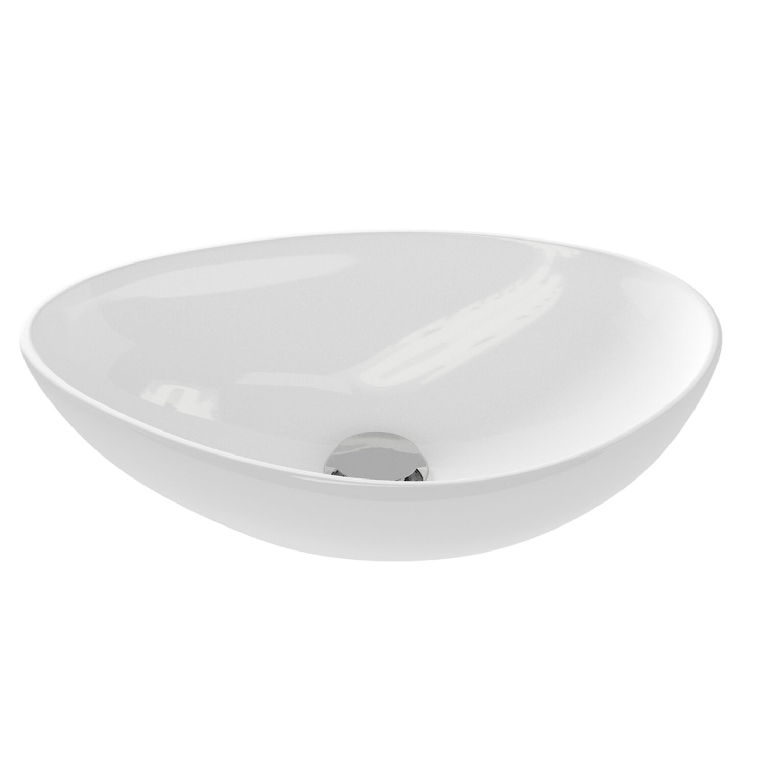Раковина Cersanit Moduo Leaf A63571 накладная, 57x36 см, цвет белый