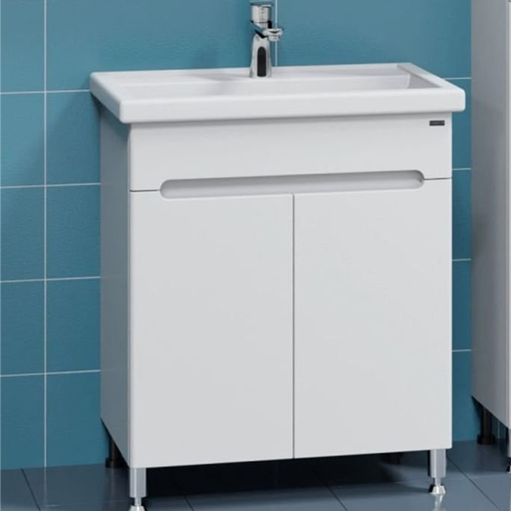 Тумба под раковину Санта Лондон 70 напольная, с дверцами, цвет белый - фото 1