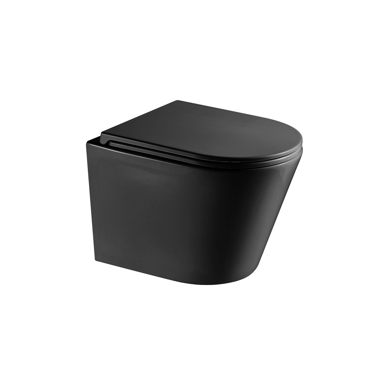 Унитаз Grossman Tornado GR-4478 BMSQ подвесной, безободковый, с сиденьем микролифт, цвет черный матовый