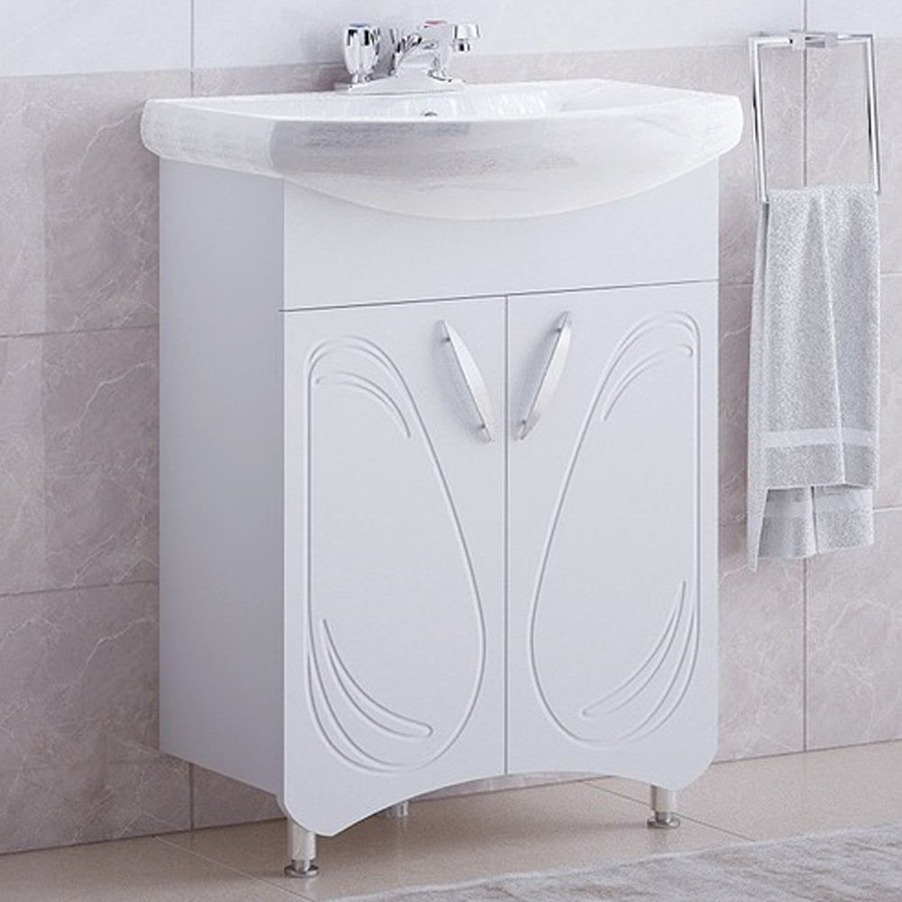 Тумба под раковину Corozo Кентис 60, цвет белый