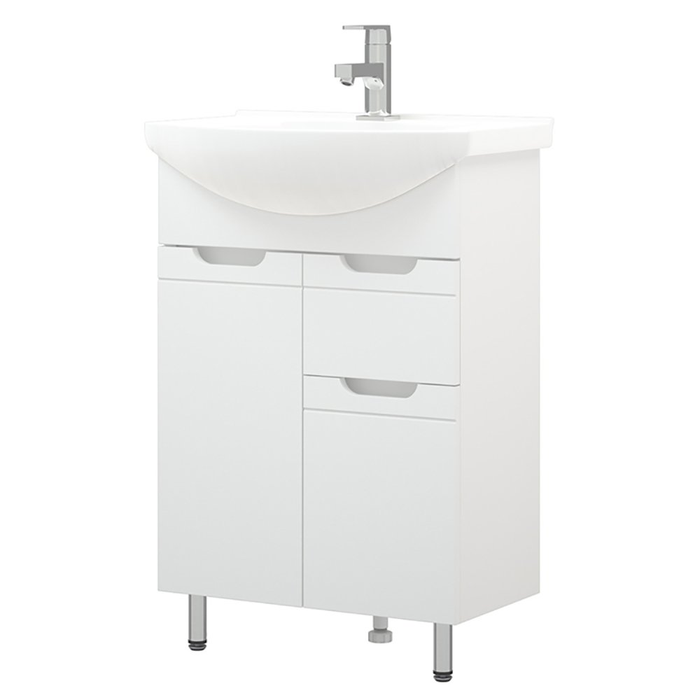 Тумба под раковину Corozo Лея 60 Z1, цвет белый - фото 1