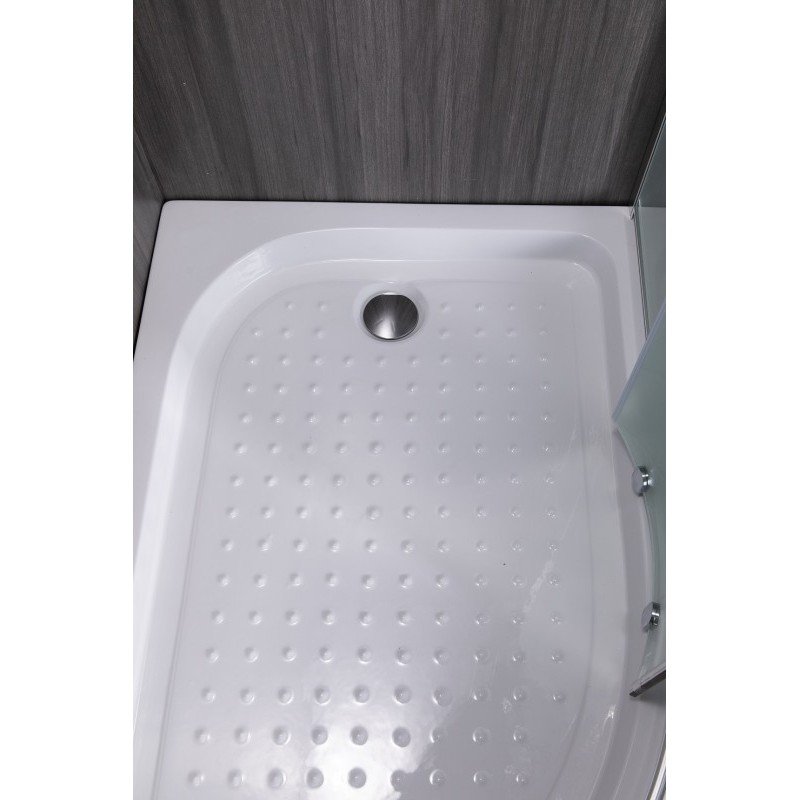 Душевой уголок Esbano ES-8027A 120х80, стекло рифленое, профиль хром, правый