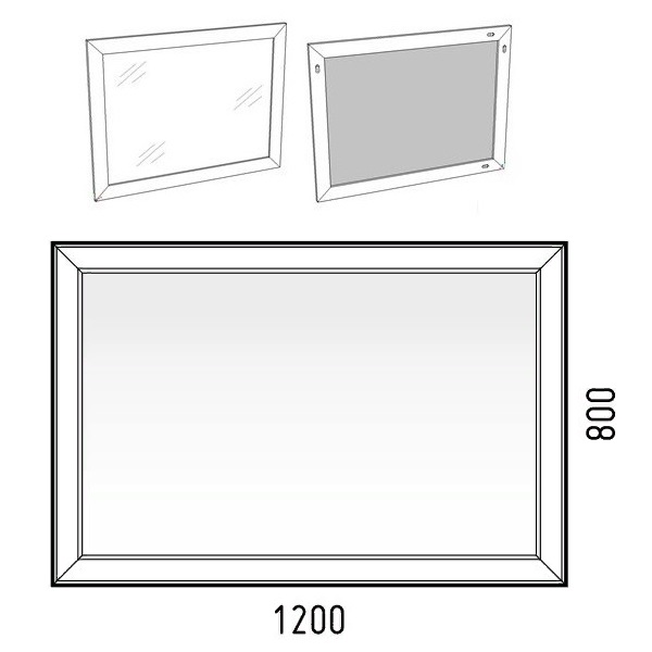 Зеркало Corozo Классика 120x80, цвет белый