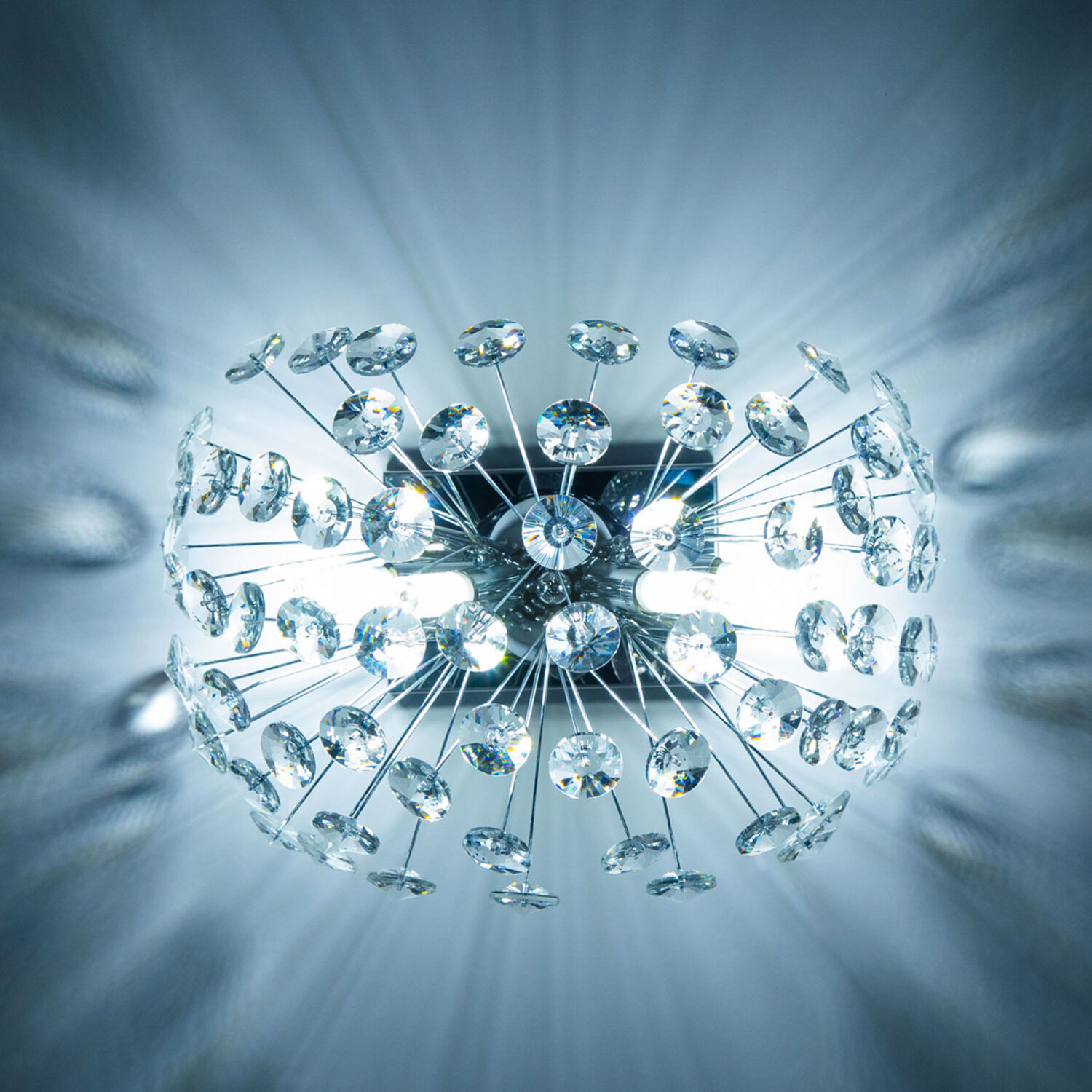 Бра Citilux Betsy EL322W04.1, арматура хром, плафоны хрусталь прозрачный - фото 1