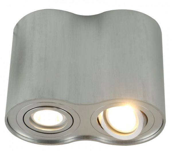 Точечный светильник Arte Lamp Falcon A5644PL-2SI, арматура серебро, плафоны металл серебро, 18х10 см