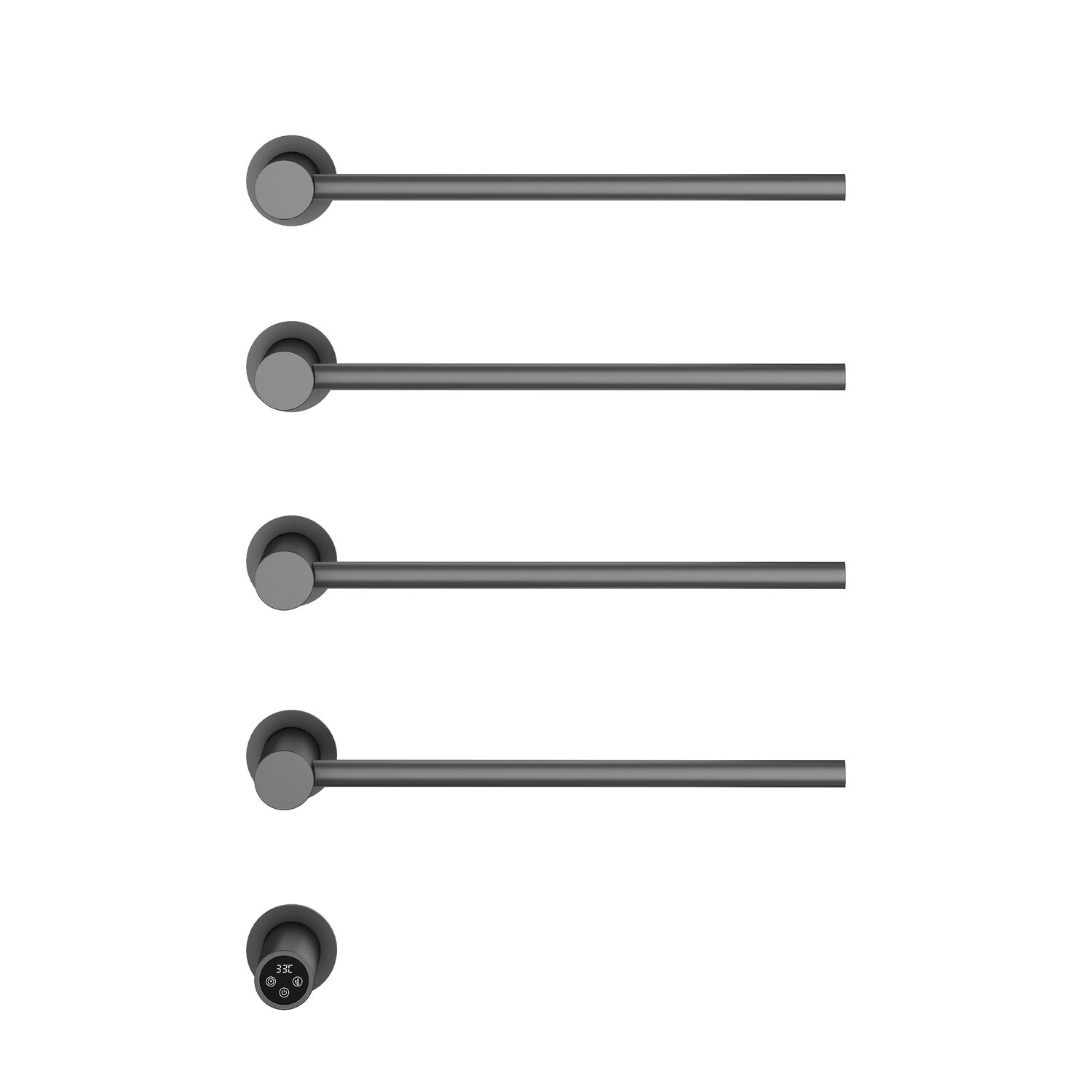 Полотенцесушитель Vincea VTD-2H1GM 53x67 электрический, цвет вороненая сталь