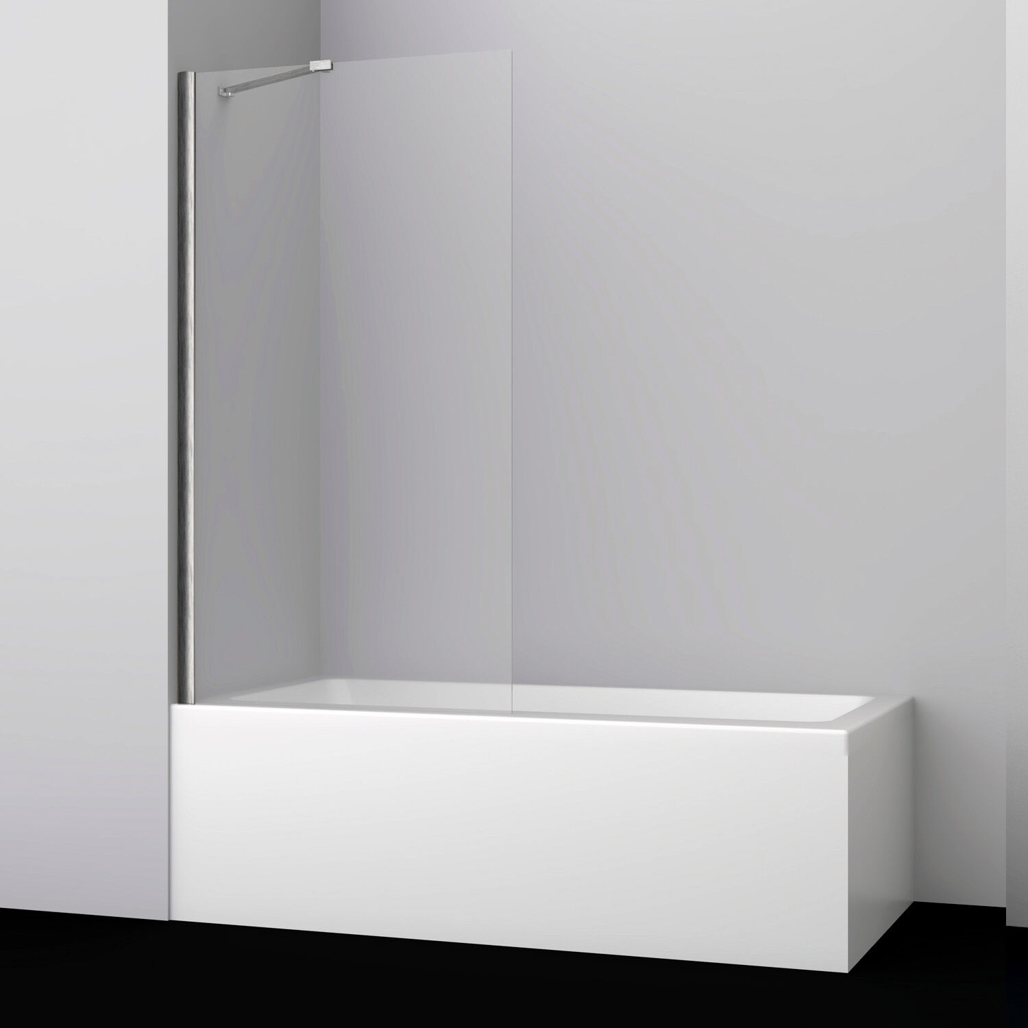 Шторка на ванну WasserKRAFT Spree 14P01-80 80x140, стекло прозрачное, профиль никель