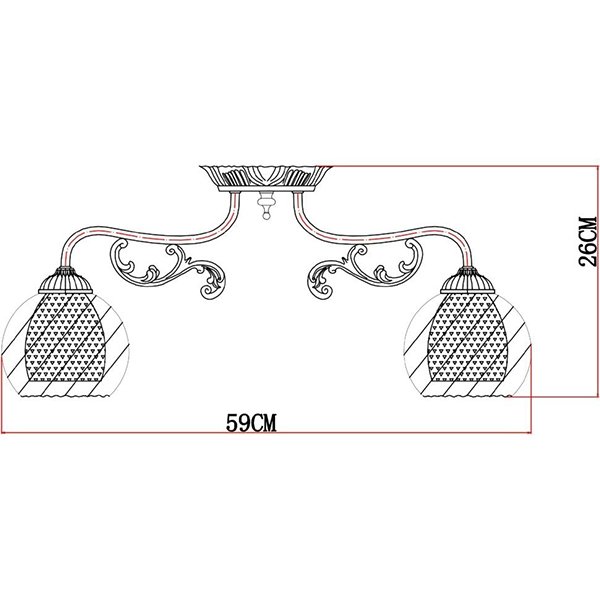 Потолочная люстра Arte Lamp Charlotte A7062PL-5AB, арматура бронза, плафоны стекло прозрачное, 60х60 см - фото 1