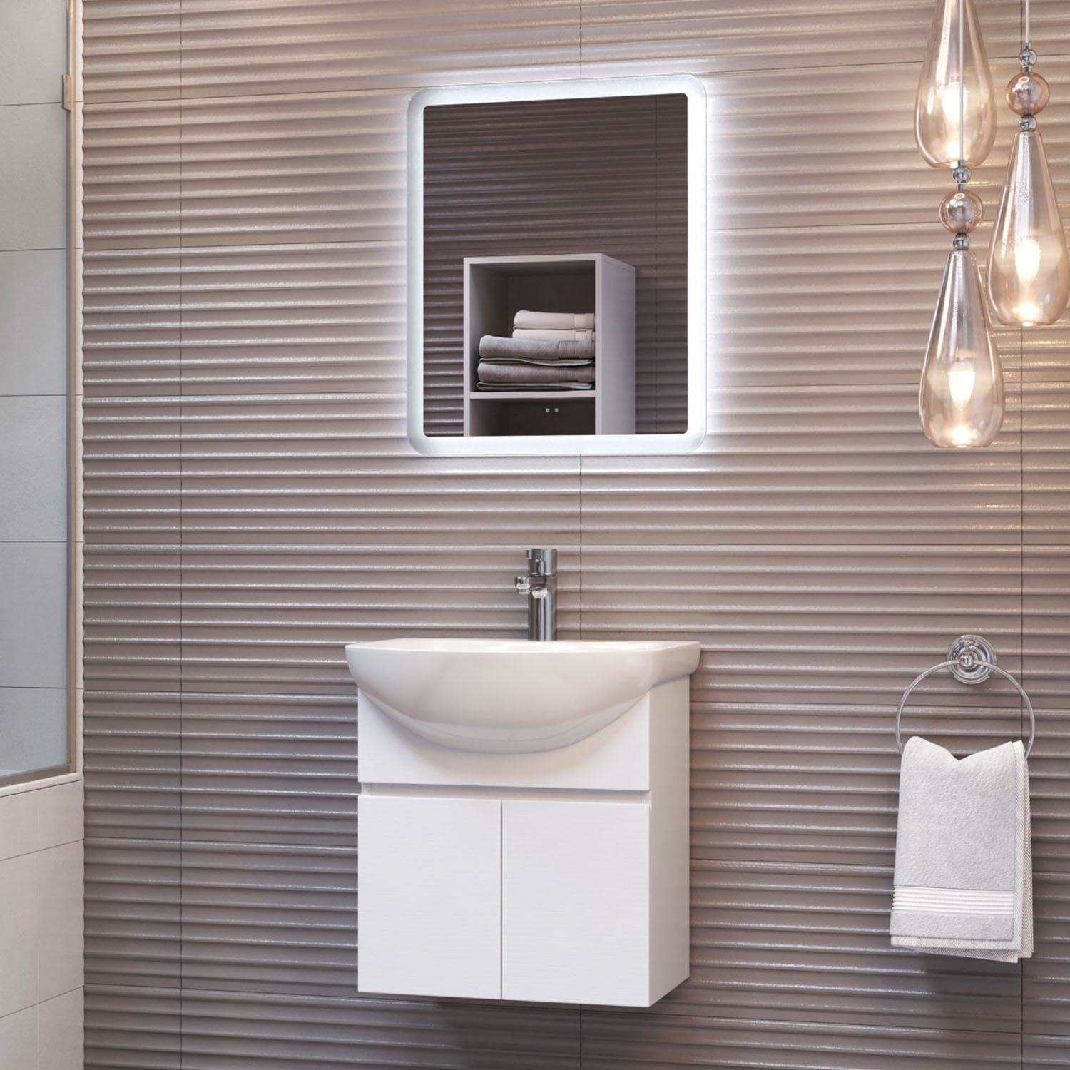 Зеркало Vigo Wing Classic 50x60, с подсветкой - фото 1