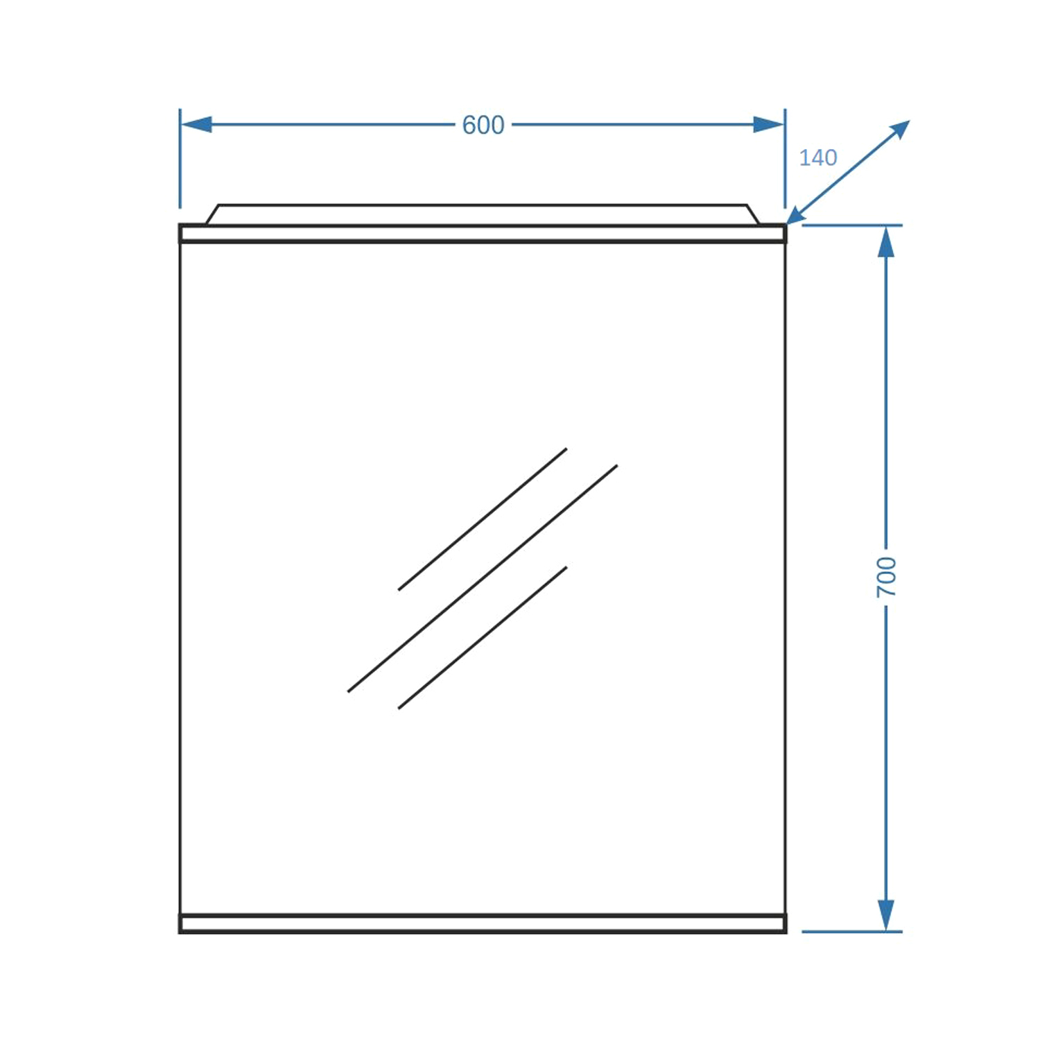 Зеркало Stella Polar Ванесса 60/С, с подсветкой, цвет белый - фото 1