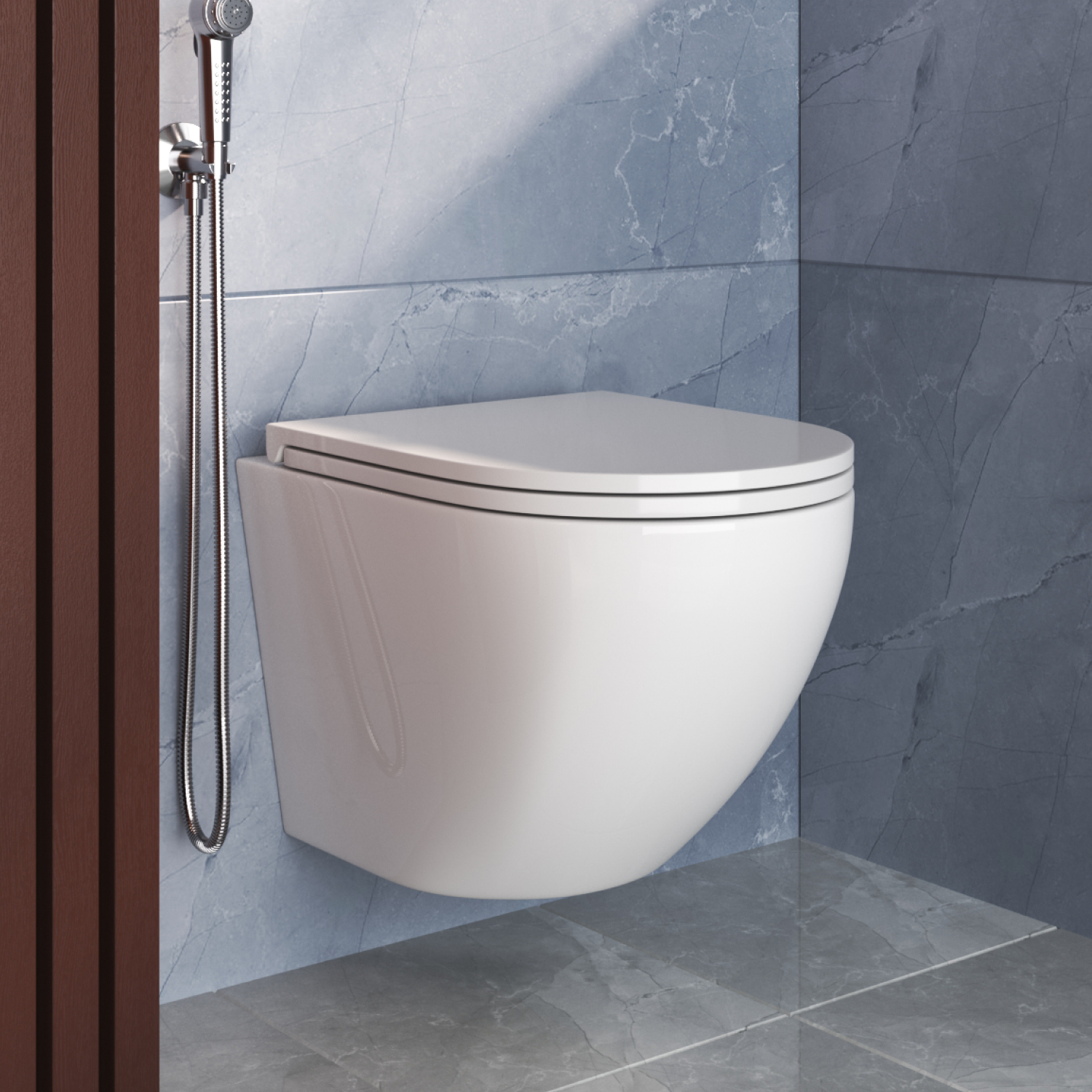 Унитаз Joki Stella T JK1101010 подвесной, безободковый, смыв торнадо, с сиденьем микролифт, цвет белый