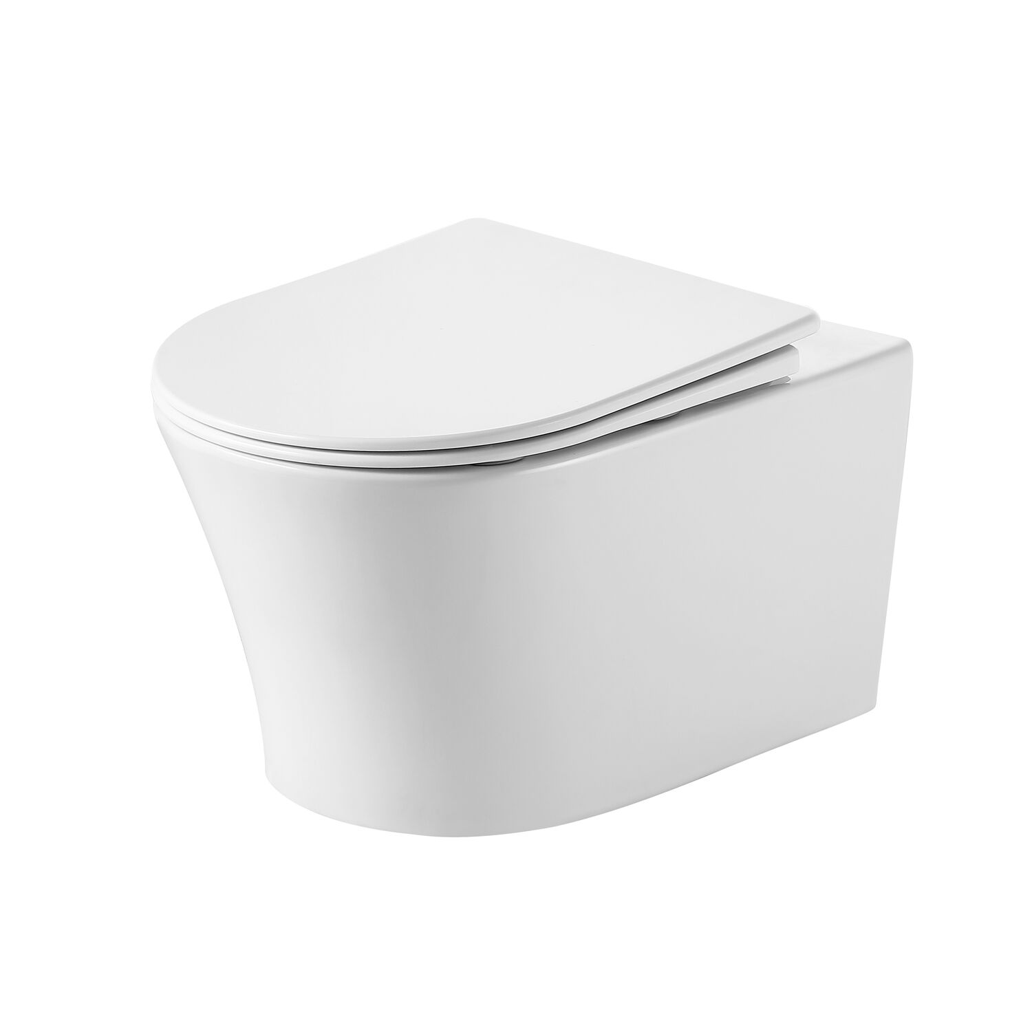 Унитаз Grossman Thin Rim GR-5604 SQ подвесной, с сиденьем микролифт, цвет белый глянцевый