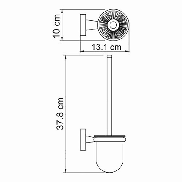 Ершик WasserKRAFT Lippe K-6527 для унитаза, цвет хром