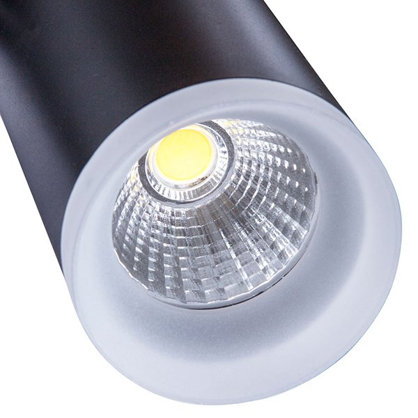 Трековый светильник Arte Lamp Hubble A6813PL-1BK, арматура черная, плафон акрил прозрачный / черный, 5х15 см - фото 1