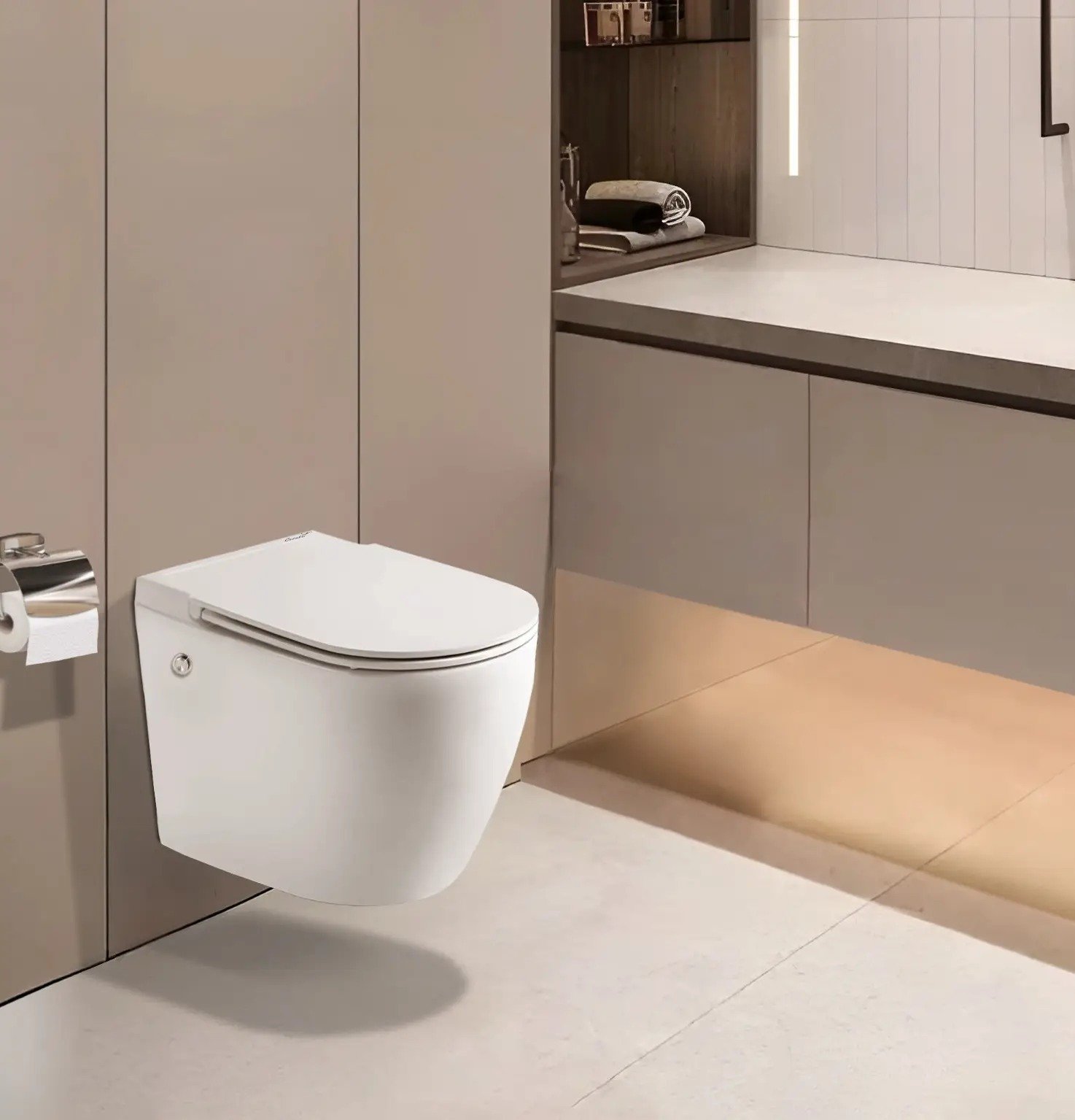 Унитаз Ceruttispa Sella Aria Pulse CT10193 подвесной, безободковый, с импульсным смывом, с сиденьем микролифт, цвет белый