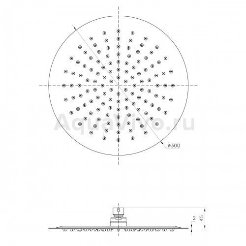 Верхний душ Lemark LM9482S, 30x30, цвет хром