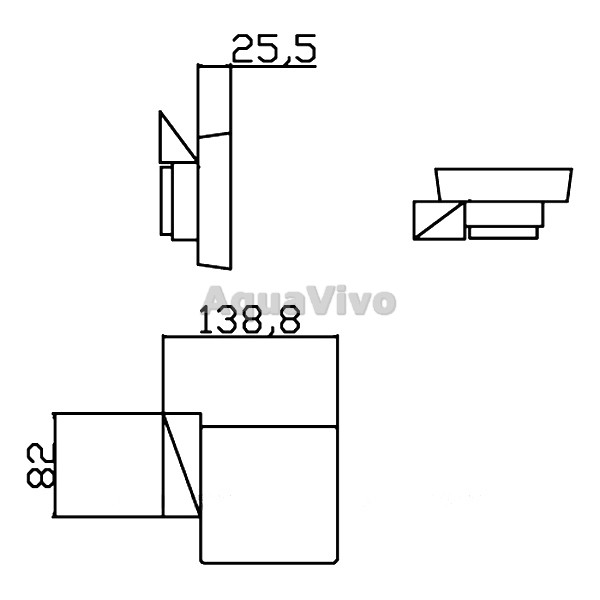 Мыльница Boheme New Venturo 10313-G с держателем, цвет золото