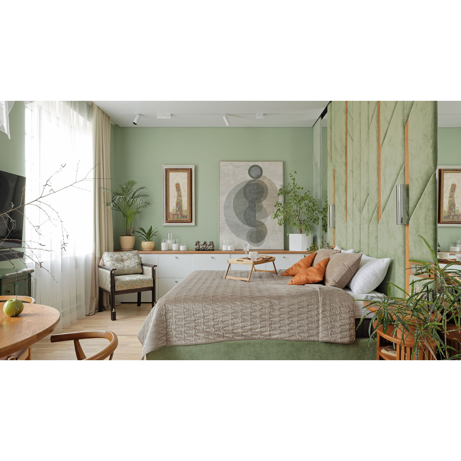 Трековый светильник Maytoni Points rot TR033-4-6W3K-M-DS-W, арматура белая    - фото 1
