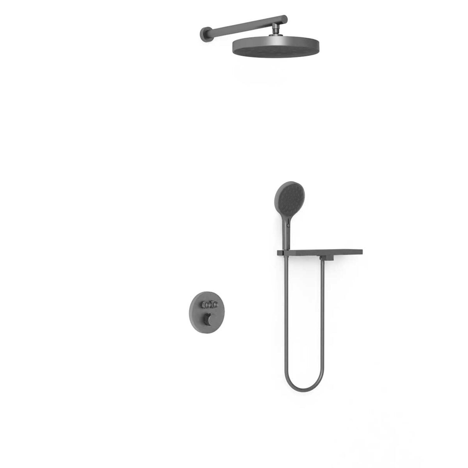 Душевой комплект Vincea Inspire VSFW-3I22MT2RGM, встраиваемый, цвет вороненая сталь