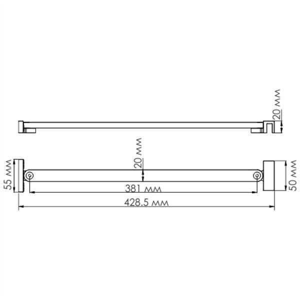 Фиксатор WasserKRAFT D097 для душевой двери, цвет хром - фото 1