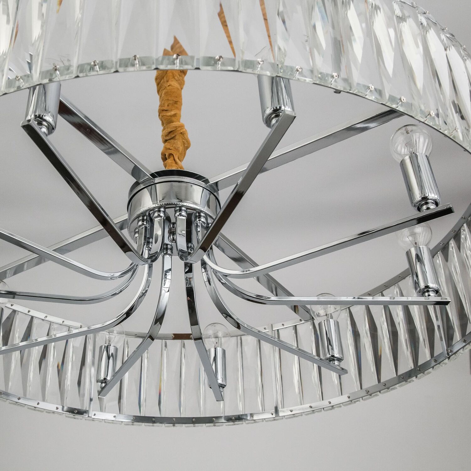 Подвесная люстра Citilux Aria EL321P10, арматура хром, плафоны хрусталь прозрачный - фото 1