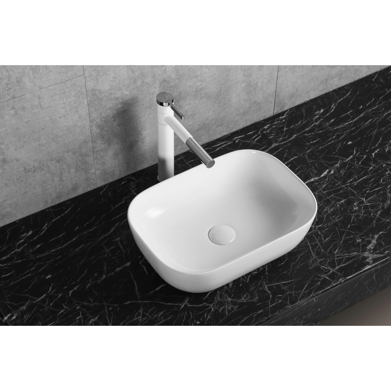 Раковина CeruttiSPA CR0078B накладная, 46х33 см, цвет белый