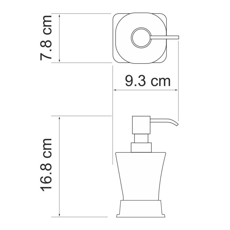 Дозатор WasserKRAFT Amper K-5499NICKEL для жидкого мыла, настольный, цвет никель - фото 1