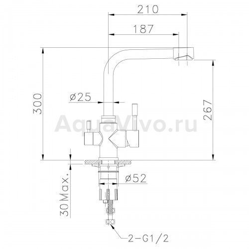 Смеситель Lemark Expert LM5061G для кухни, под фильтр, цвет золото