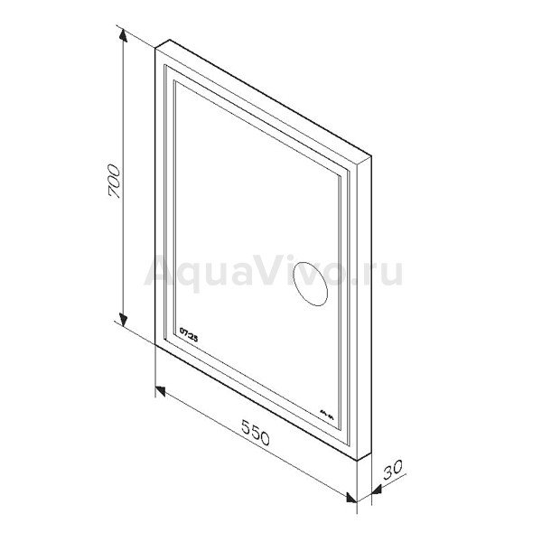 Зеркало AM.PM Gem 55x70, с подсветкой, часами и косметическим зеркалом