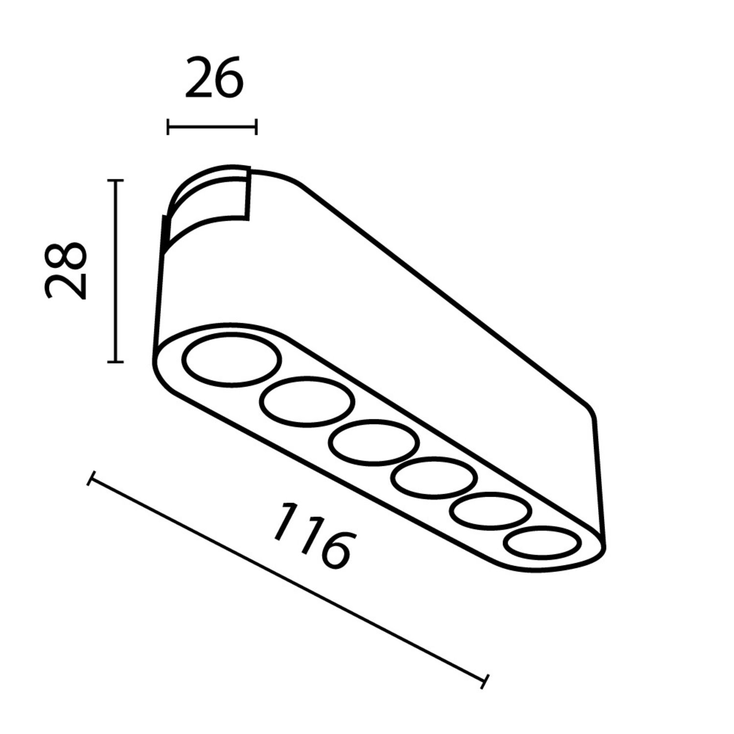 Трековый светильник Maytoni Points TR082-1-6W4K-M-B, арматура черная    - фото 1