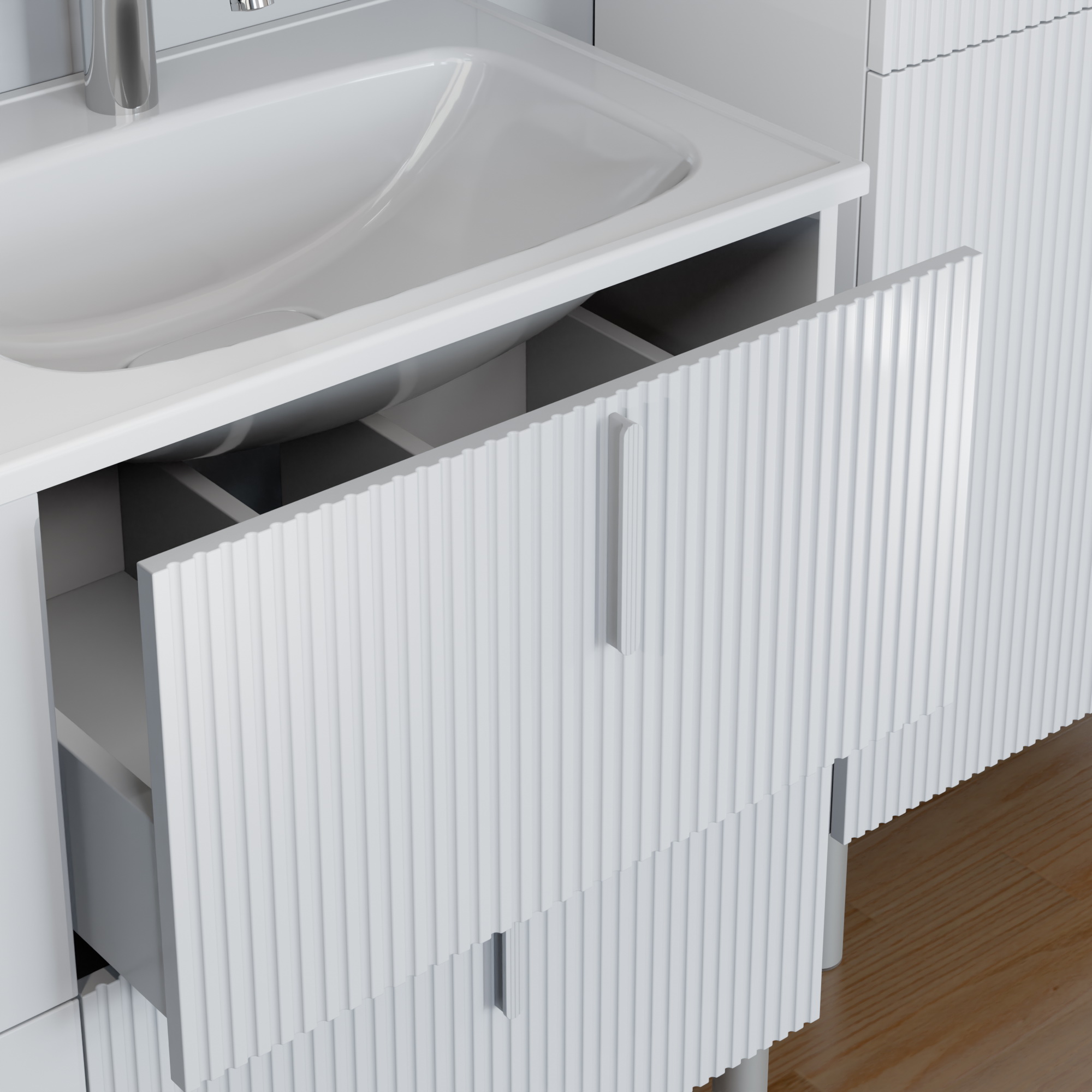 Тумба под раковину Санта Вега 120, цвет белый - фото 1