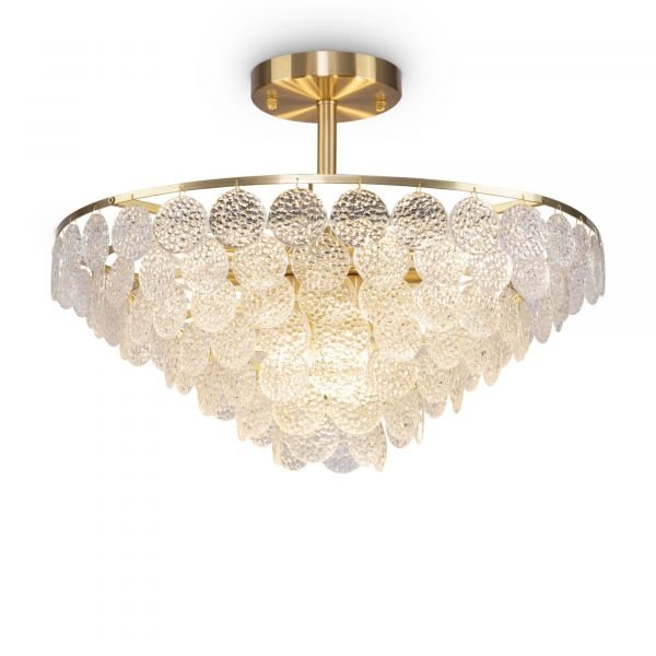 Потолочный светильник Maytoni Mazzo MOD130CL-11G, арматура золото, плафон стекло белое